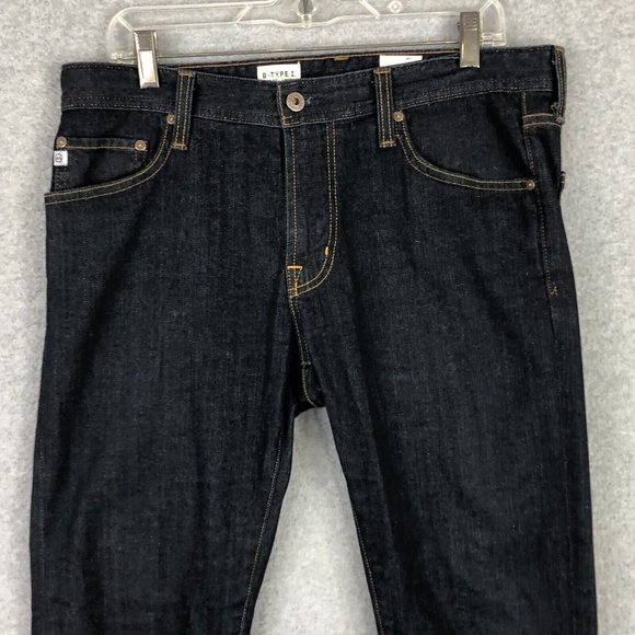 AG Jeans Adriano Goldschmied Mens 33 x 29 Dark B-Type 1 Slim Fit Stretch - Picture 2 of 16